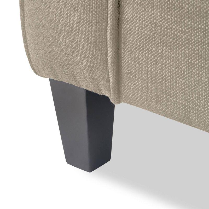 Serta Copenhagen 61" Rolled Arm Sofa, Easy Care Fabric, Soft Pillow Back, Pocket Coil Seat Cushions