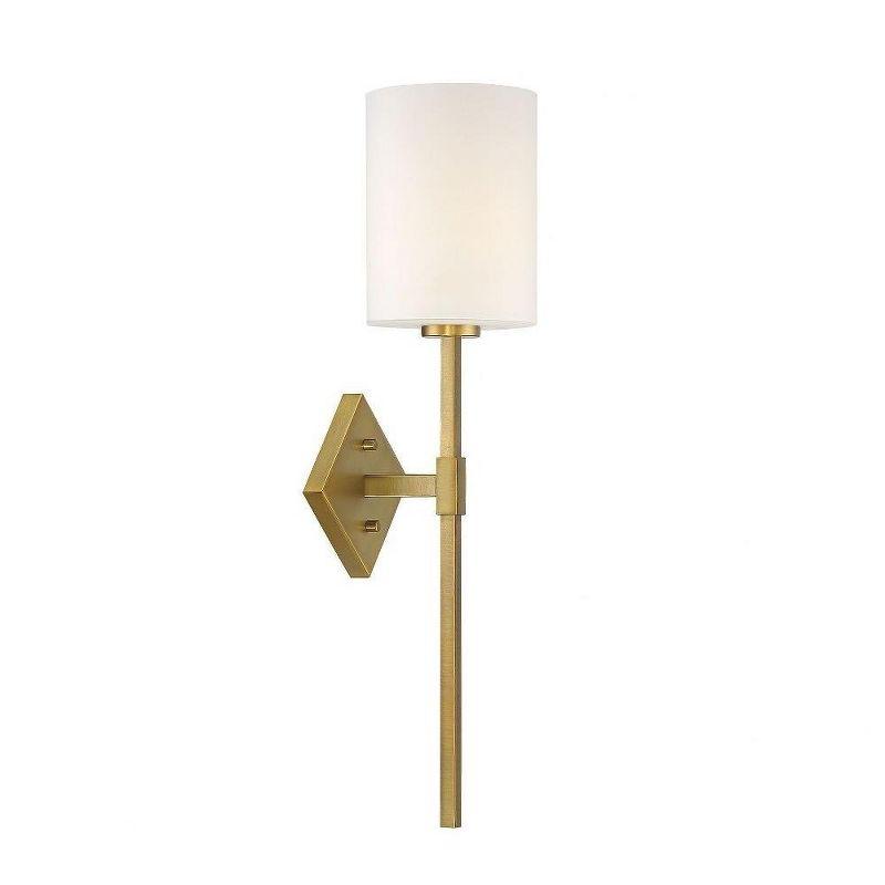 Destin Warm Brass Direct Wired Wall Sconce