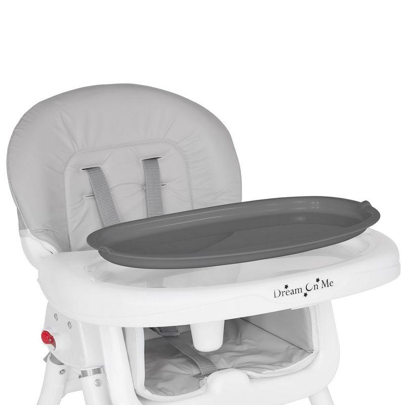 Dream On Me Portable 2-In-1 Table Talk High Chair - Convertible Compact and Lightweight, Grey