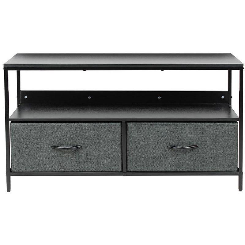 Sorbus TV Stand Dresser with 2 Drawers - Television Riser Chest with Storage - Bedroom, Living Room, Closet, & Dorm Furniture (Black)