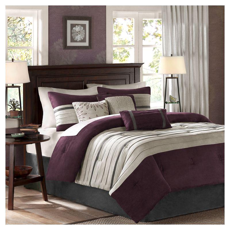 Palmer 7 PC Pieced Faux Suede Comforter Set