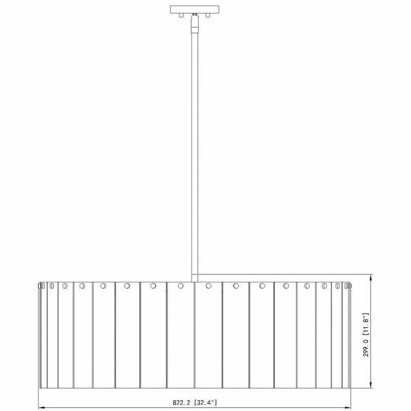 Z-Lite Glacier 12 - Light Chandelier in  Matte Black