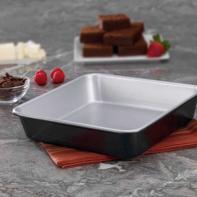 Silver Non-Stick Square Steel Cake Pan