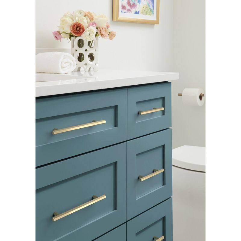 Amerock Caliber 3-3/4 inch (96mm) Center-to-Center Golden Champagne Cabinet Pull