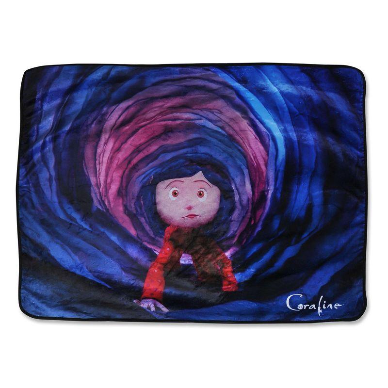 Coraline Fleece Throw Blanket with Sherpa Lining, 45 x 60 Inches