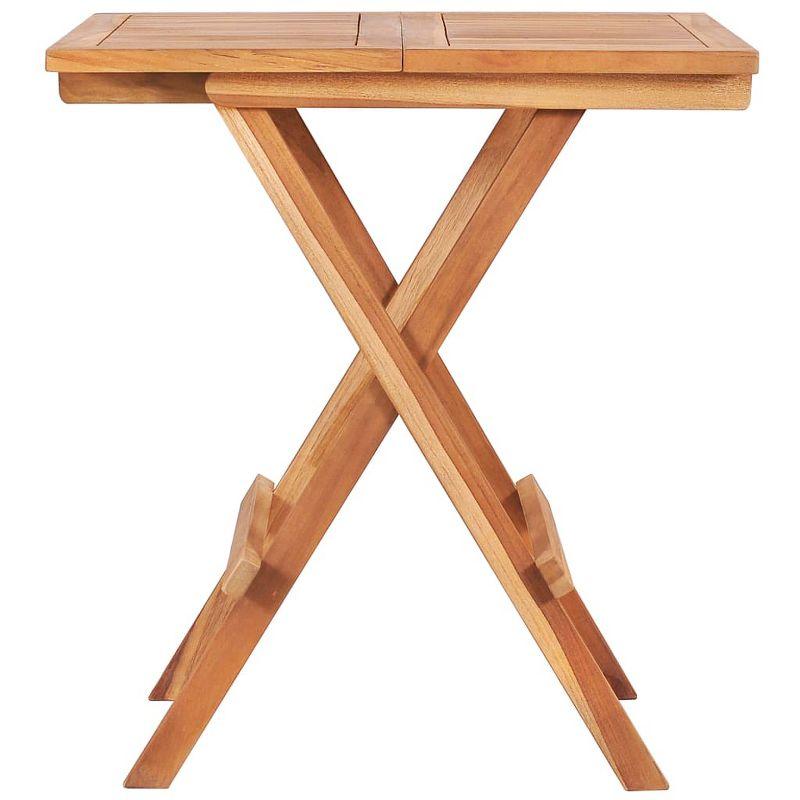 vidaXL Folding Bistro Table 23.6 in.x23.6 in.x25.6 in. Solid Teak Wood