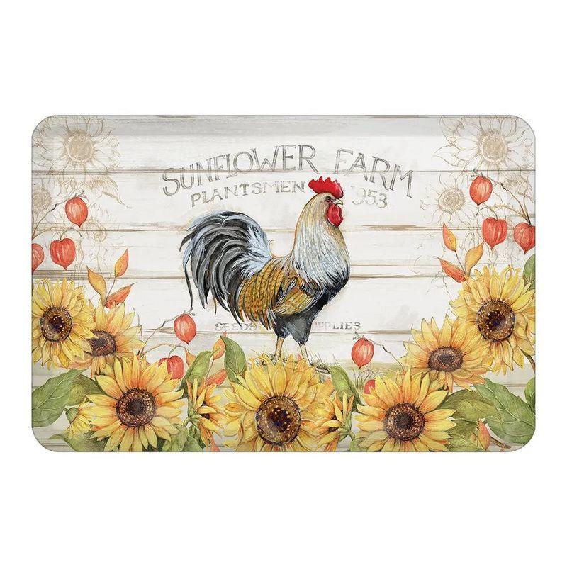 Sunflower Farm Rustic Multicolor Anti-Fatigue Kitchen Mat