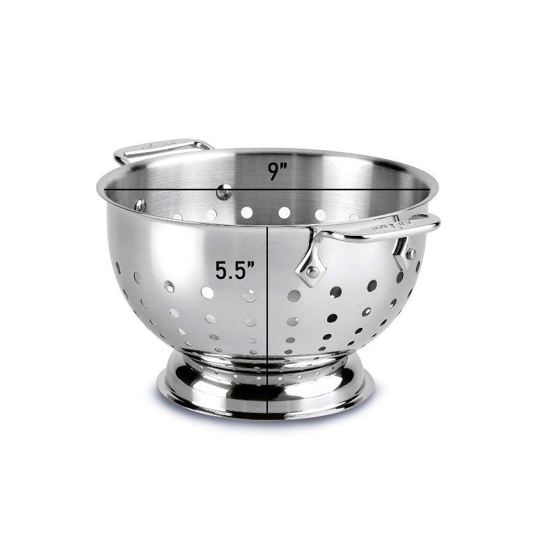 All-Clad 3 Quart Stainless Steel Colander, Silver