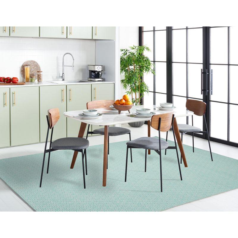 Montauk MTK515 Hand Woven Area Rug - Ivory/Aqua - 6'x6' - Safavieh.