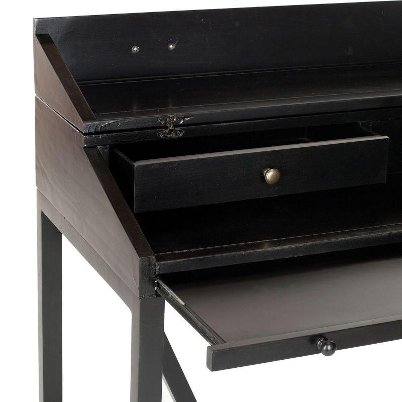 Wyatt Writing Desk With Pull Out - AMH6509 - Black - Safavieh Couture