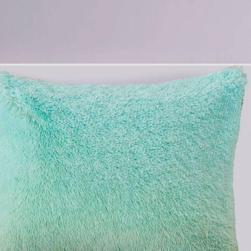 Intelligent Design Pastel Ombre Shaggy Faux Fur Comforter Set