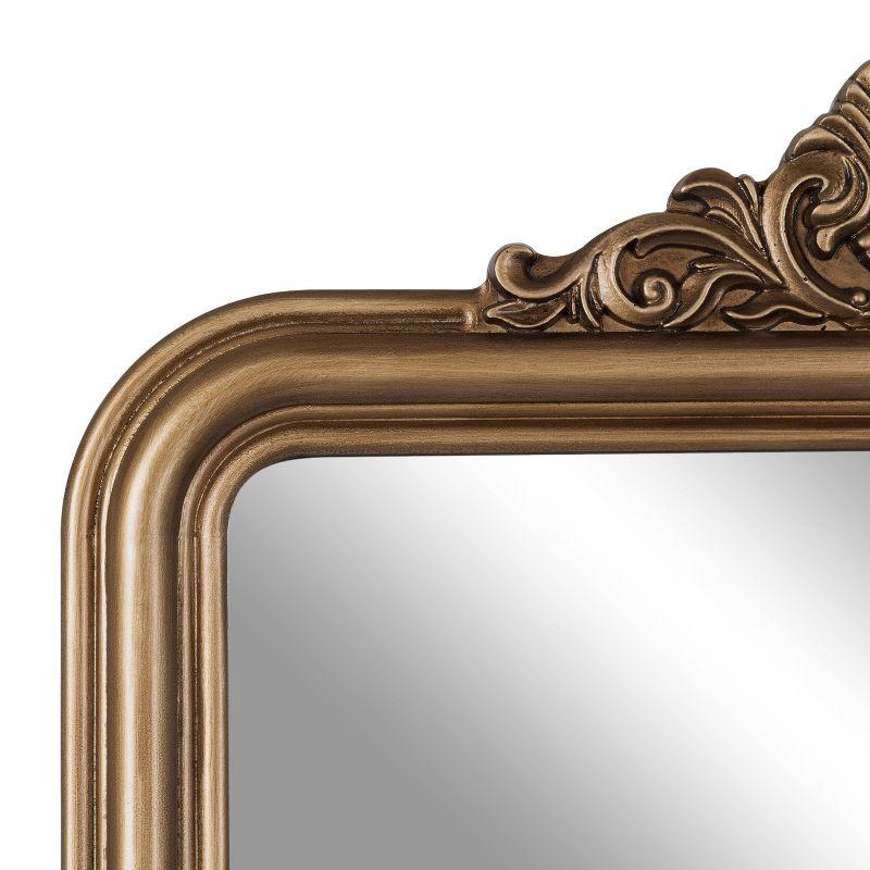 Kate & Laurel All Things Decor 24"x36" Kinsman Arch Wall Mirror Gold: Traditional Style, No Assembly Required