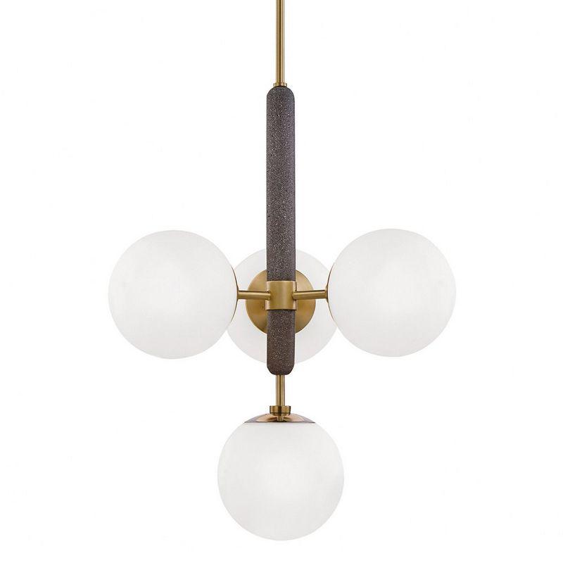 Brielle Aged Brass 4-Light Globe Pendant