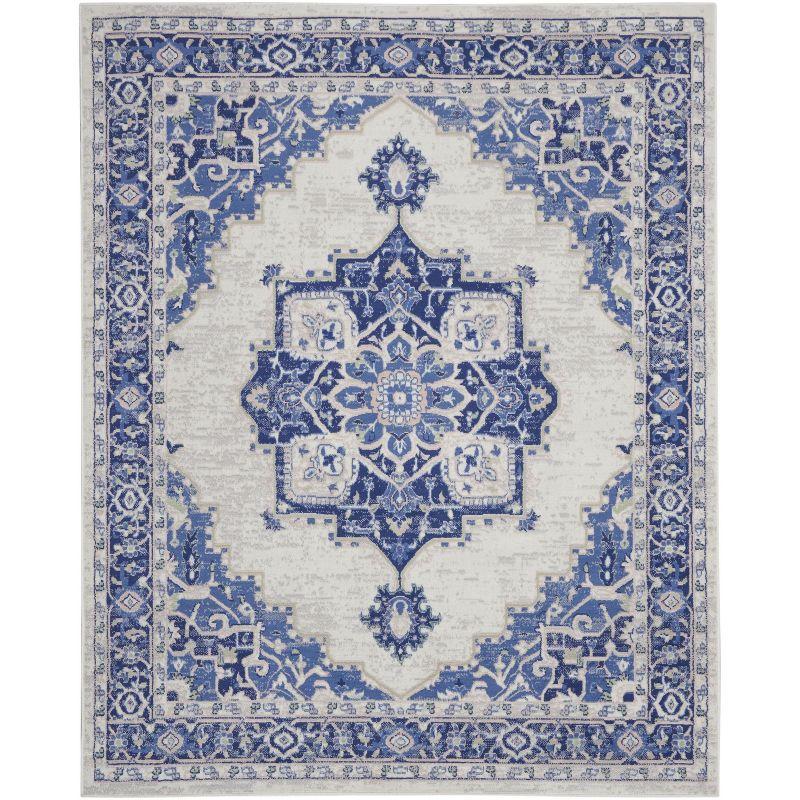 Nourison Whimsicle WHS03 Indoor only Area Rug - Ivory Blue 8' x 10'