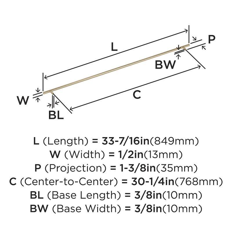 Bar Pulls 30-1/4 inch (768mm) Center-to-Center