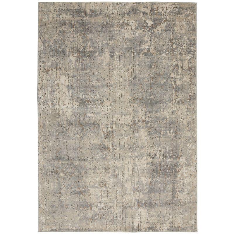 Nourison Concerto Abstract Contemporary Area Rug Beige Grey 5'3" x 7'3"