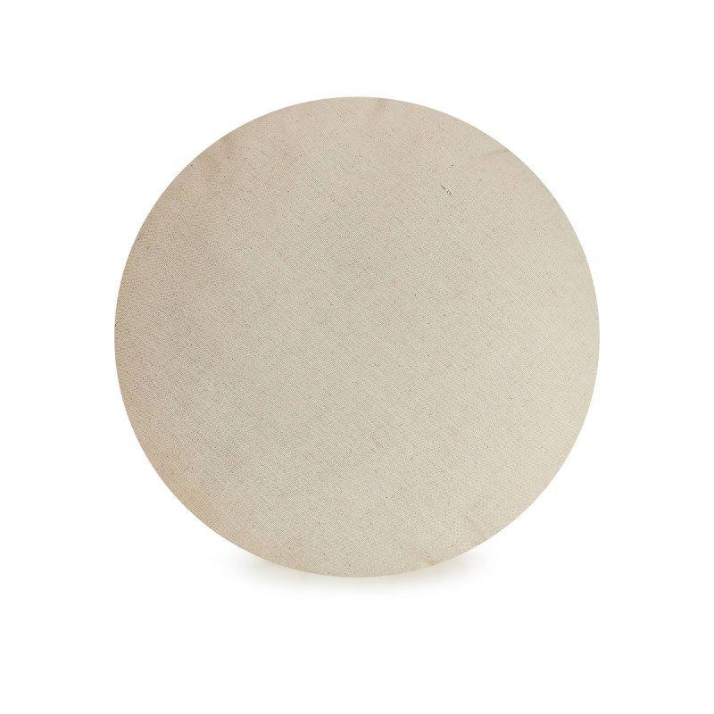 Ayo Embroidered Round Pillow Cover & Insert