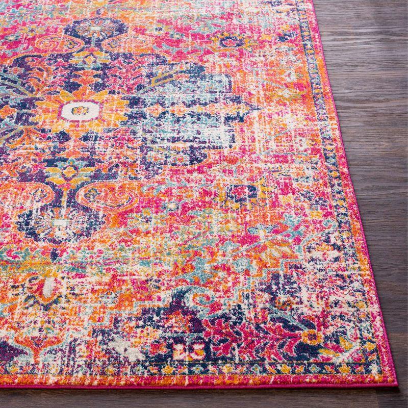 Bohemian Multi-Color Floral Motif Runner Rug