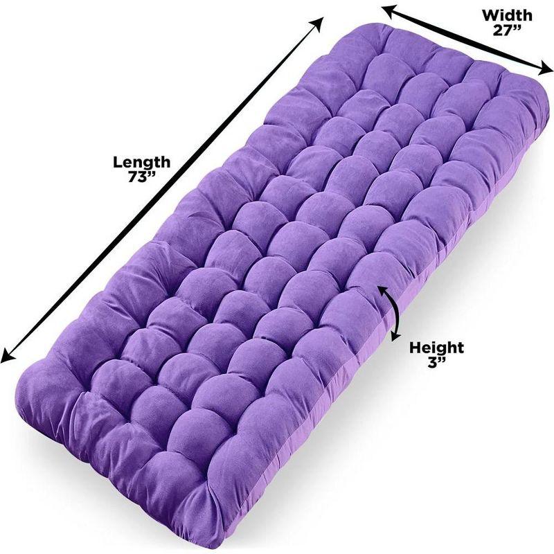 Zone Tech Camping Cot Pads Mattress - Lavender Premium Quality Outdoor Comfortable Thicker Cotton Lightweight Waterproof Bottom Pad Mattress