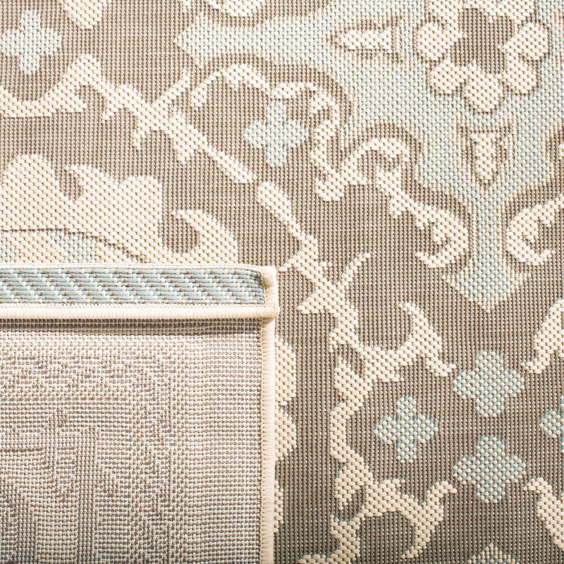 Courtyard CY7059 Power Loomed Indoor/Outdoor Area Rug - Beige/Dark Beig - 5'3"x7'7" - Safavieh.