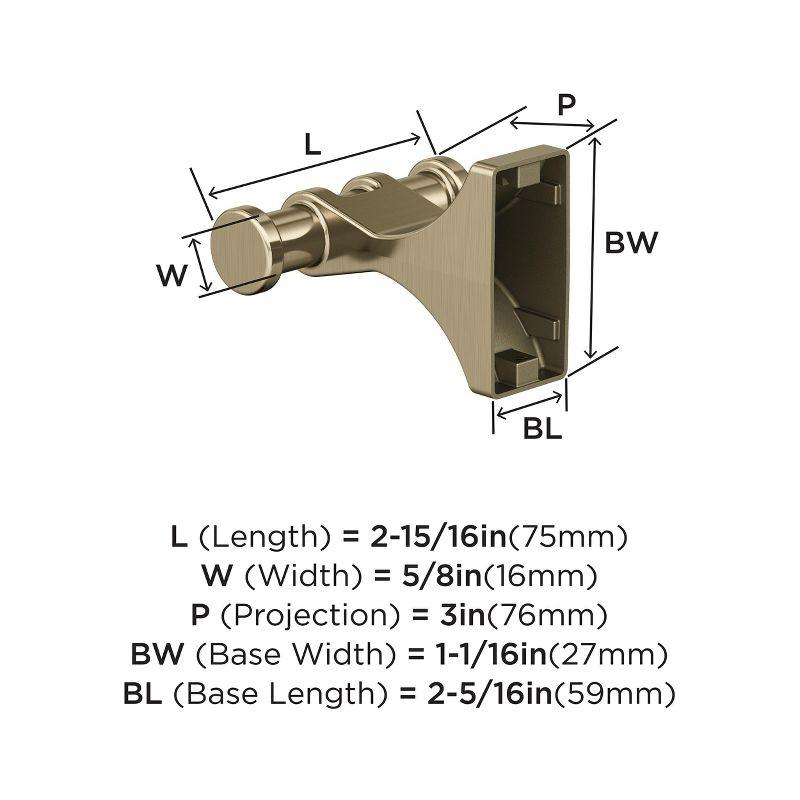 Amerock Davenport Wall Mounted Hook for Towel and Robe