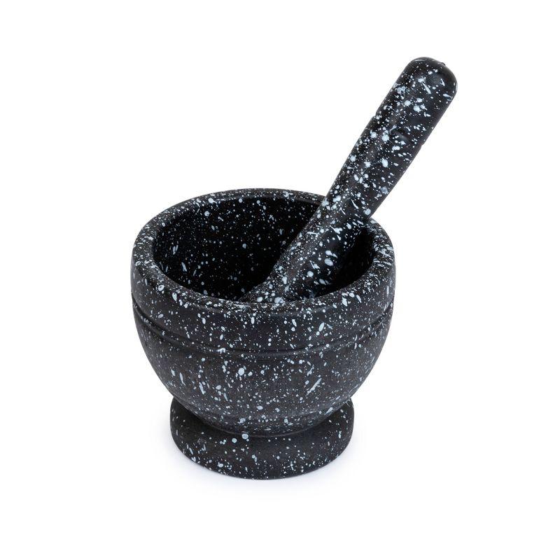 Granite Mortar and Pestle Set with Textured Interior