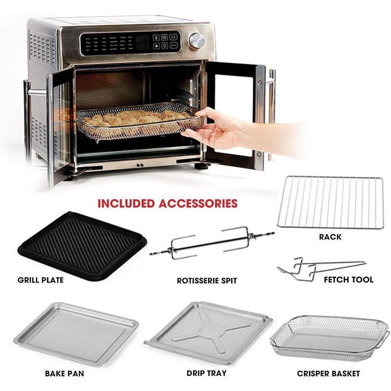 Emeril Lagasse Extra Large French Door Air Fryer Toaster Oven Combo, 25 Cooking Functions and Digital Controls, 7 Accessories Included, Stainless Steel Finish, 26QT Capacity & Reviews | Wayfair
