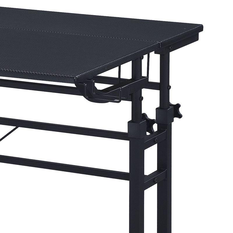 Inbox Zero Mobili Rolling Writing Desk – Height Adjustable with Moveable Shelf & Locking Wheels