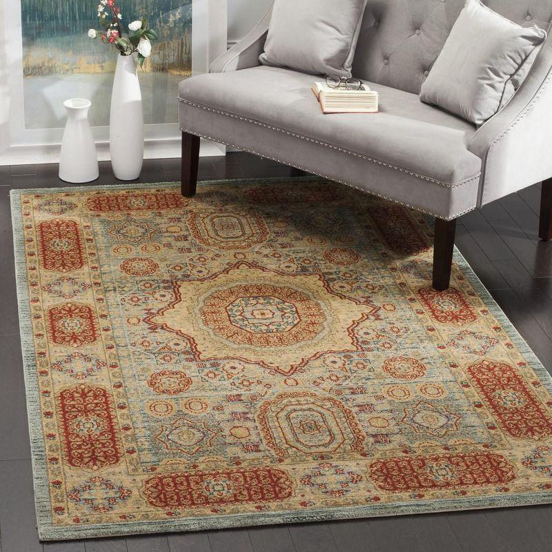 Mahal MAH622 Power Loomed Indoor Accent Rug - Navy/Red - 3'x5' - Safavieh.