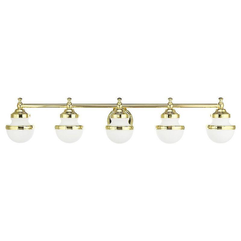 Livex Lighting Oldwick 5 - Light Vanity in  Polished Brass