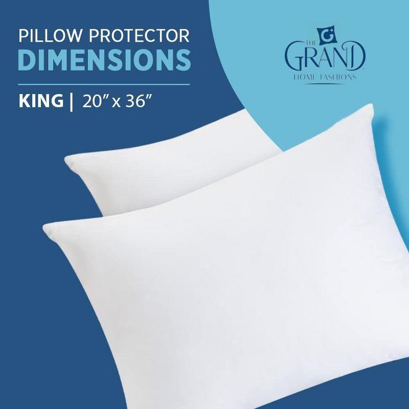 Poly-Cotton Zippered Pillow Cover  - Protects from Dirt, Dust, and Debris -200 Thread Count