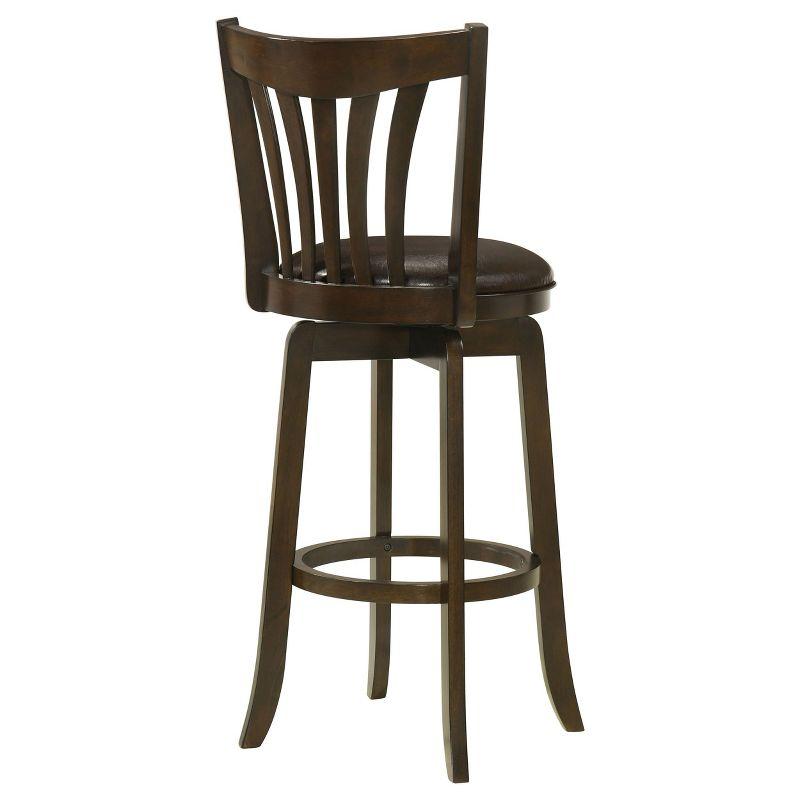 Coaster Home Furnishings Lambert Pub Height Swivel Bar Stool with Upholstered Seat Dark Cherry