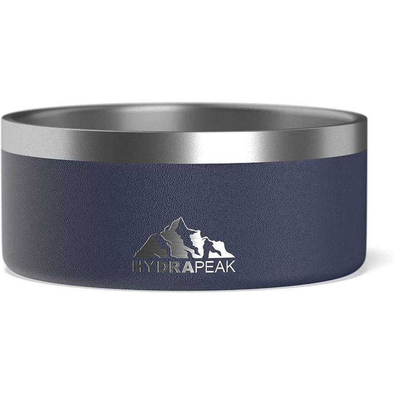 Navy Stainless Steel Non-Slip 4 Cup Dog Bowl