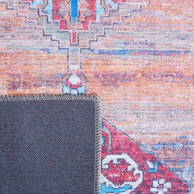 Serapi SEP376 Power Loomed Machine Washable Skid-Resistant Indoor Area Rug - Rust/Navy - 9'x12' - Safavieh