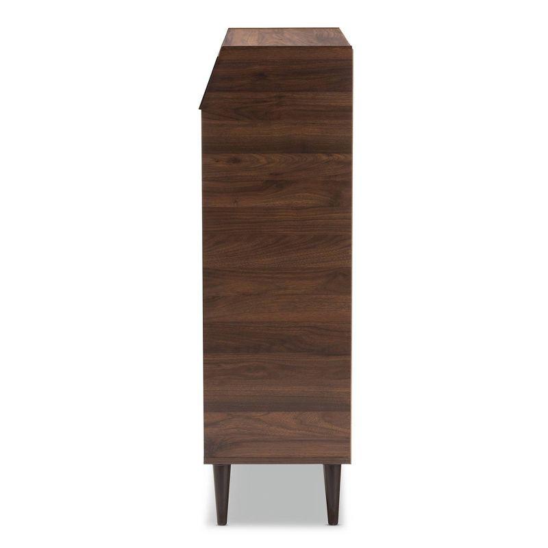 Cormier Walnut Finished 2 Door Wood Entryway Cabinet with Shoe Organizer - Baxton Studio