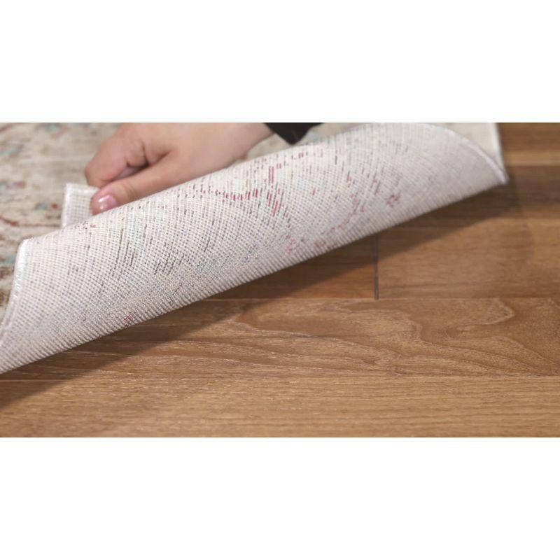 Ivory Elegance 36" Hand-Knotted Wool & Viscose Blend Area Rug