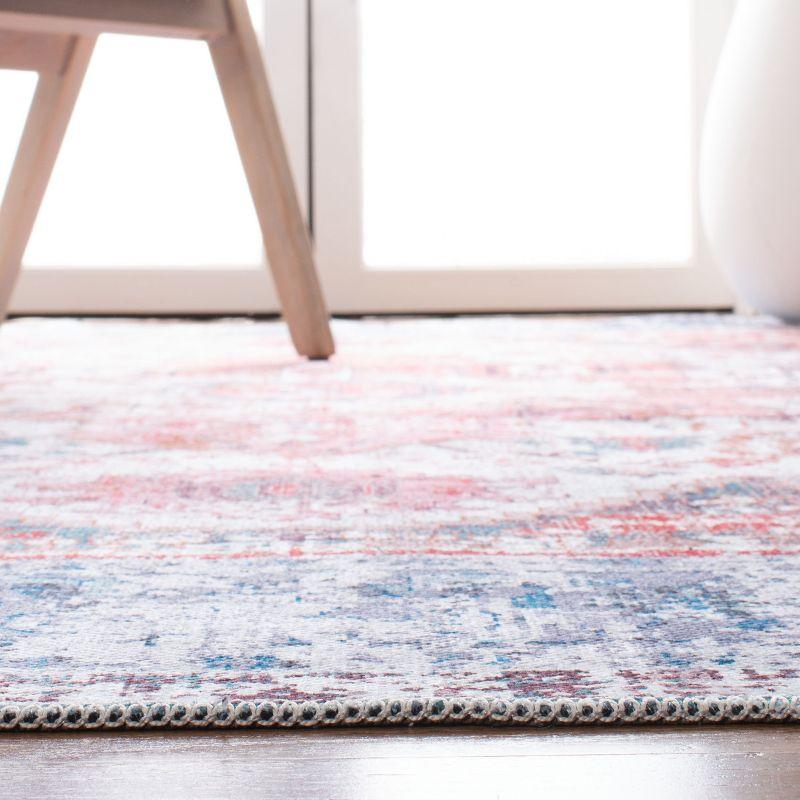 8' x 10' Blue Reversible Washable Viscose Area Rug