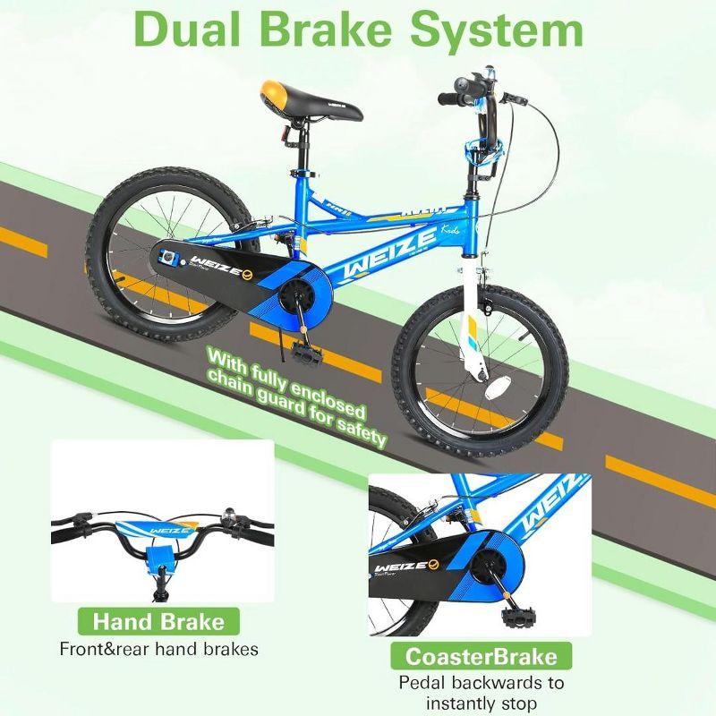 Kids Bike, 20 Inch Children Bicycle for Boys Girls Ages 6-12 Years Old, Rider Height 48-62 Inch, Coaster Brake (Blue)