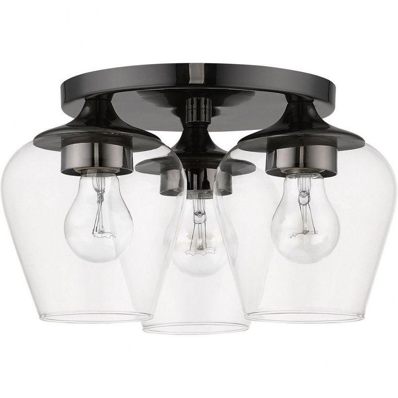 Livex Lighting Willow 3 - Light Flush Mount in  Black Chrome