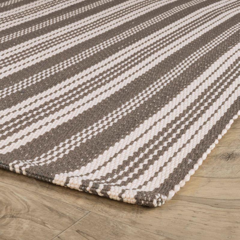 Home Conservatory Ticking Stripe Handwoven Indoor/Outdoor Area Rug