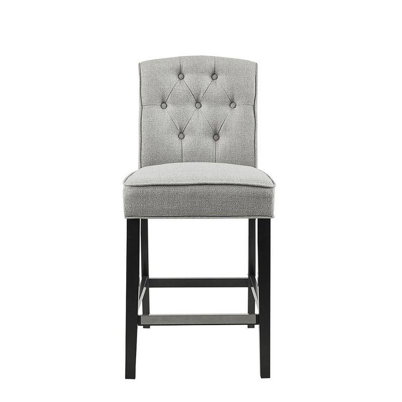 Khloe Tufted Counter Height Barstool Light Gray - Madison Park