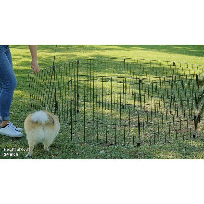 IRIS USA Exercise 8 Panel Wire Metal Pet Playpen for Dog