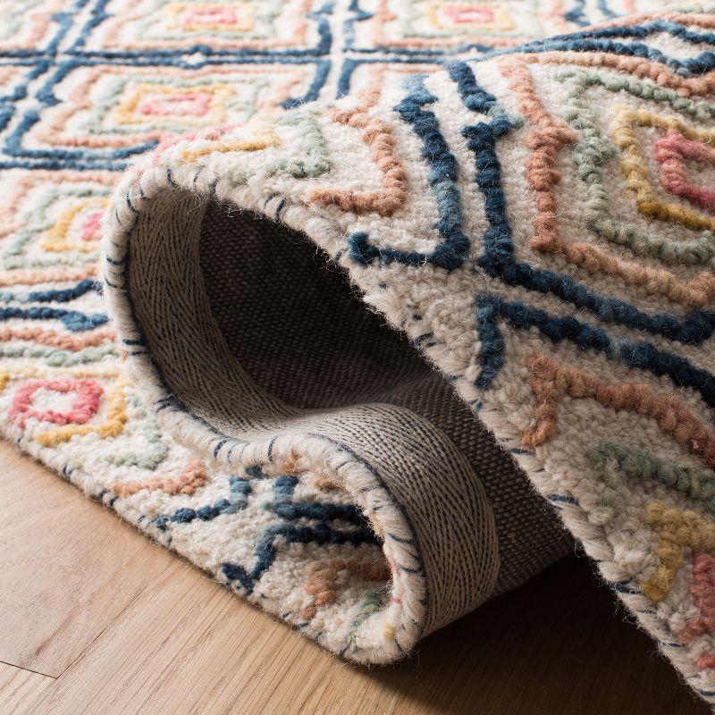 Trace TRC512 Hand Tufted Area Rug - Ivory/Navy - 5'x8' - Safavieh.