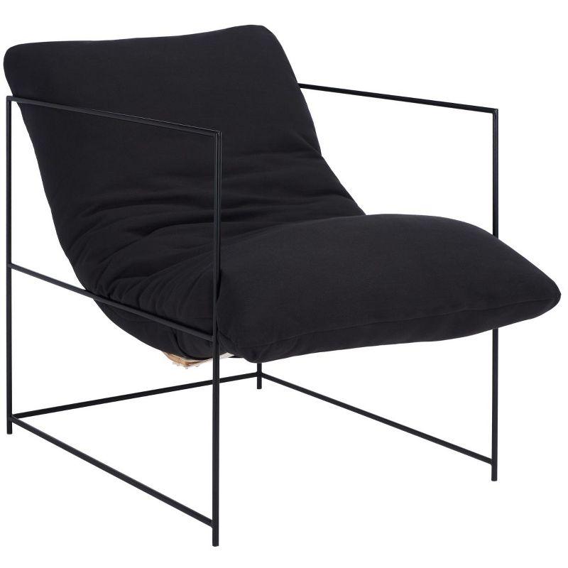 Portland Pillow Top Accent Chair - ACH4511 - Black/Black - Safavieh
