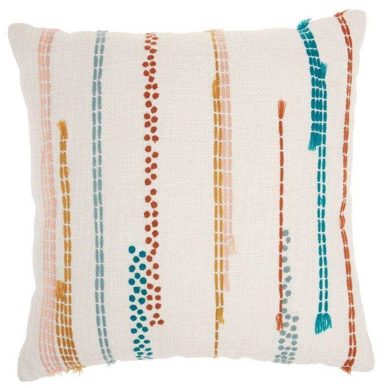 Embroidered Throw Pillow