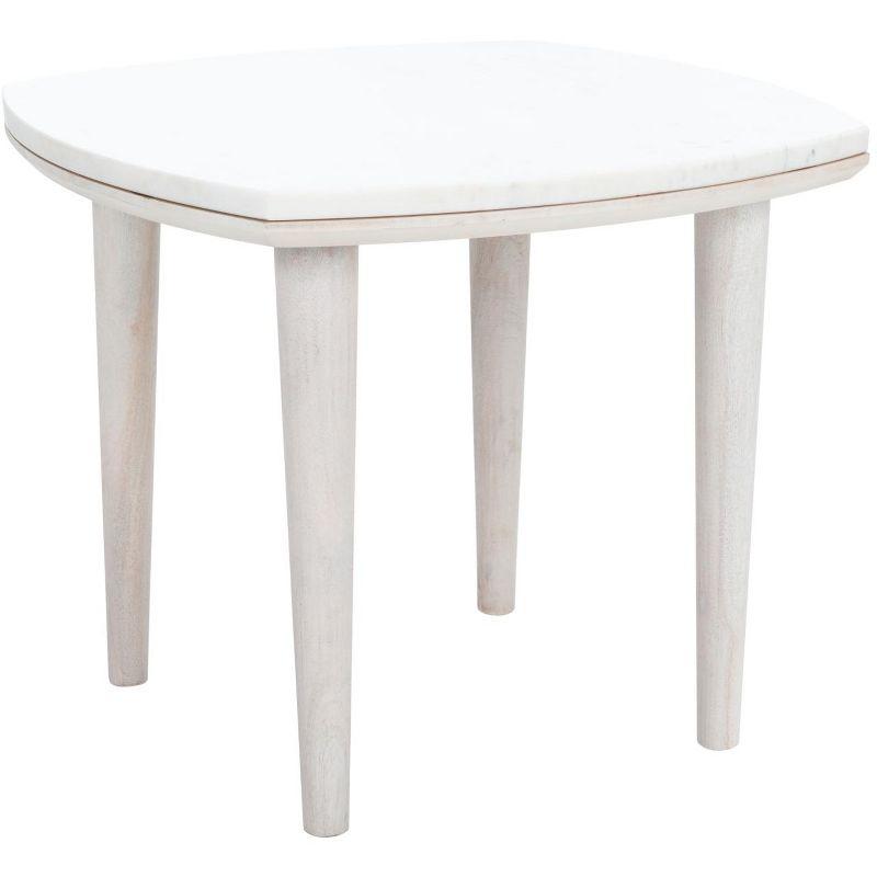 Lara Marble Side Table - ACC9000B - White Washed/White - Safavieh
