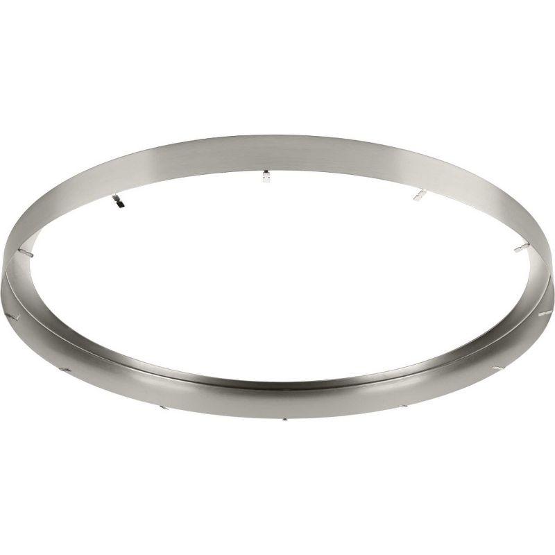 Progress Lighting, Everlume, 1-Light, Flush Mount, Brushed Nickel, Edgelit Round Trim Ring