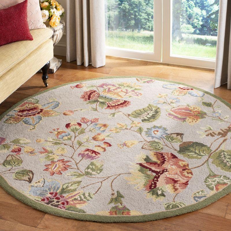 Chelsea HK331 Handmade Area Rug - 3' Round - Sage - Safavieh
