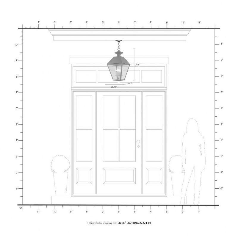 Livex Lighting Mansfield 4 - Light Pendant in  Black