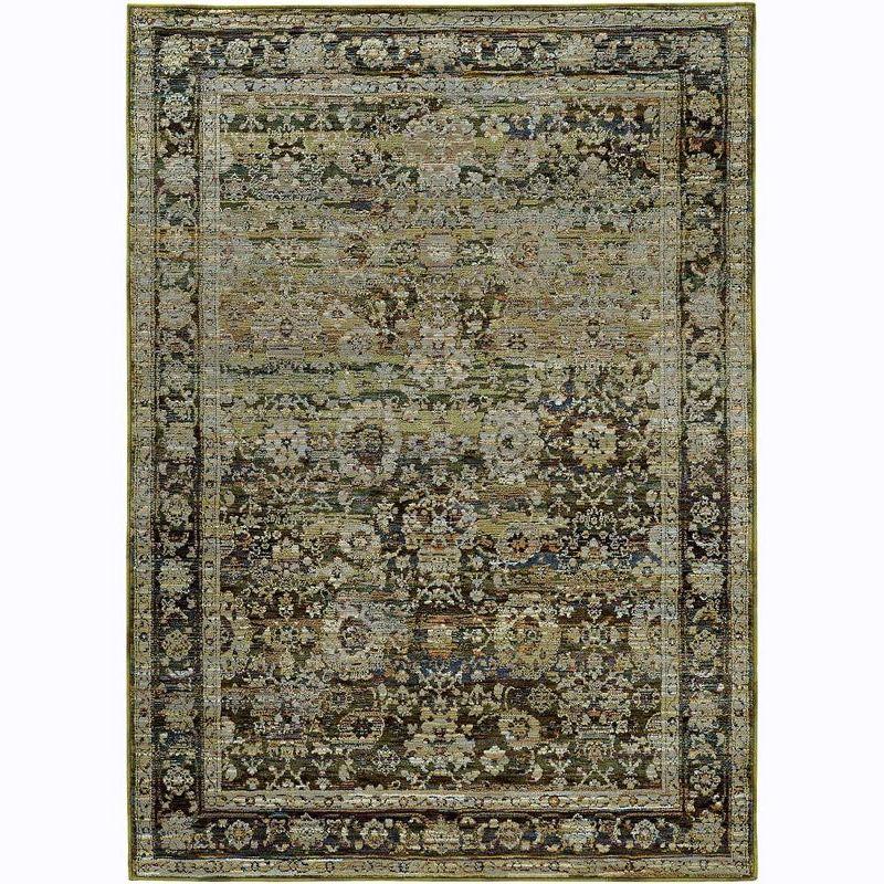Ivory Rectangular Easy Care Synthetic Area Rug 22" x 38"